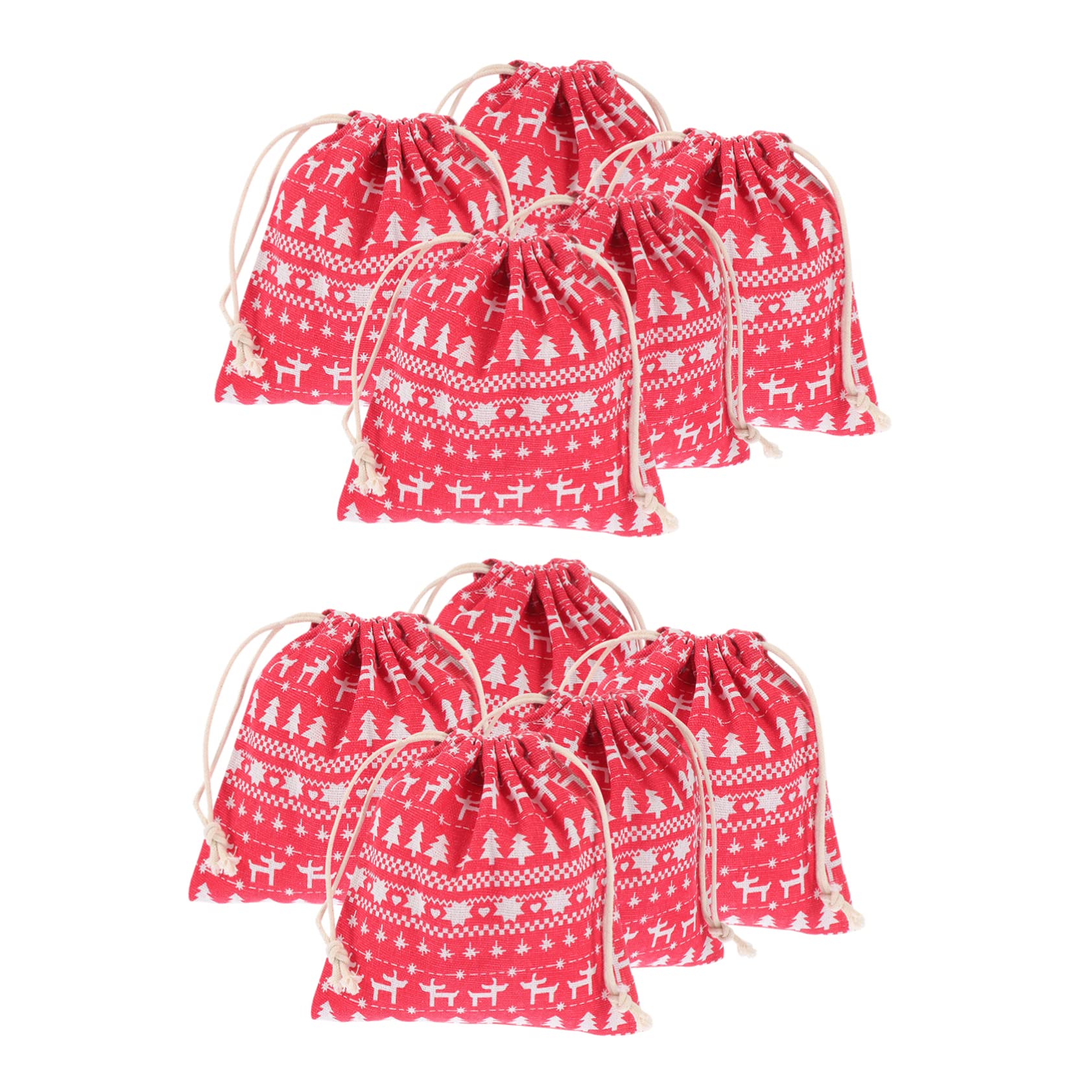 TENDYCOCO 10pcs Premium Drawstring Gift Bags - Christmas Party Supplies, Wedding Favors, Candy Storage Pouch & Snack Bags - Perfect for Holiday Gifting, Birthday Parties & Event Favors