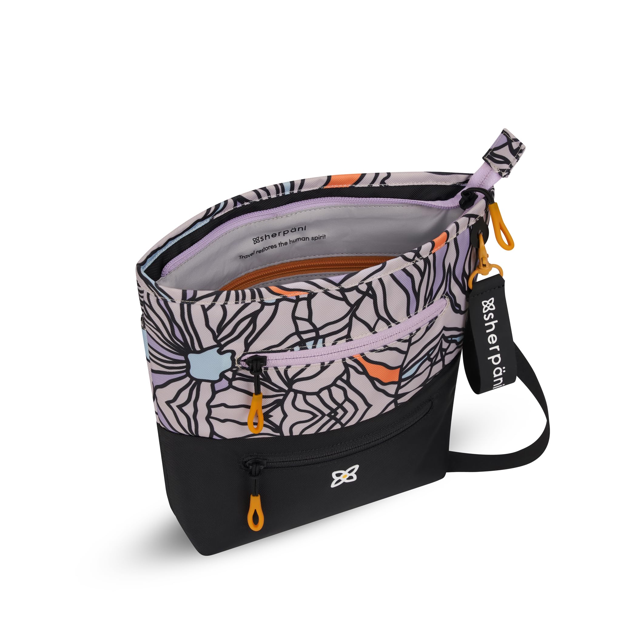 Sherpani Sadie RFID Crossbody Bag for Women - Lightweight Travel Purse (Bloom) - Perfect for Daily Use & Outings