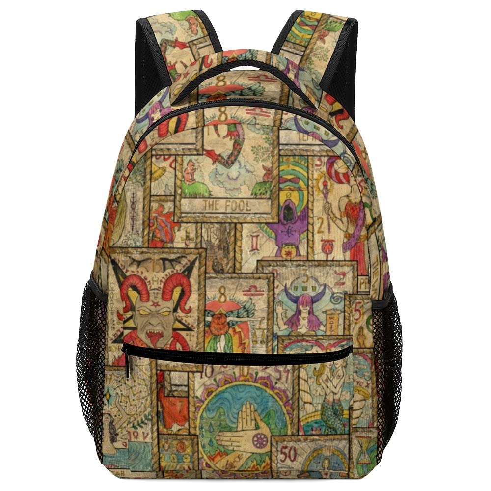 Lightweight School Backpack for Boys and Girls - Durable Travel Backpack with Tarot Card Design for Students | Perfect for School, College, Travel & Daily Use