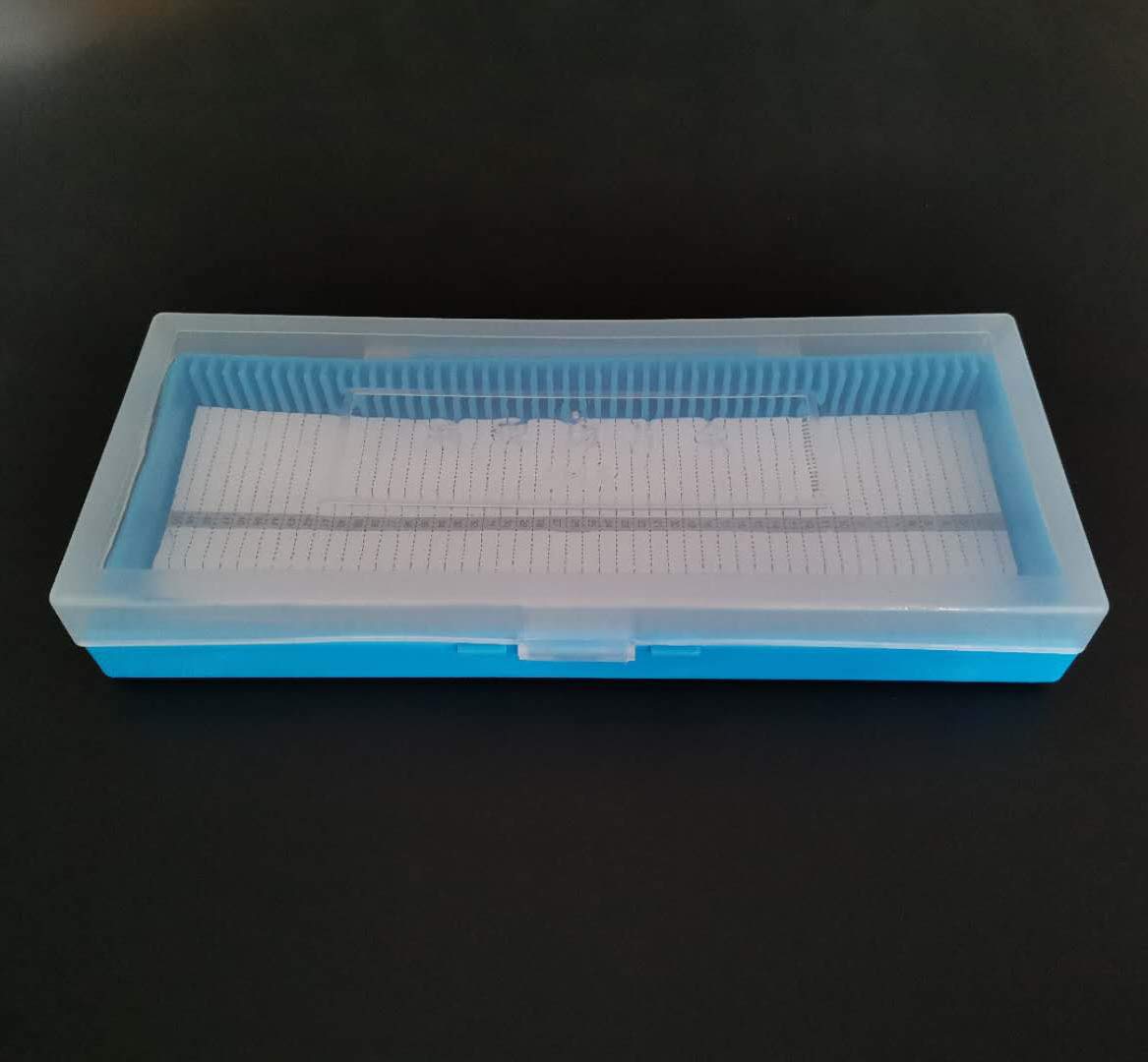 MUHWA Microscope Slide Storage Box - Holds 50 Glass Slides | Durable Lab Organizer for Science Experiments, Classroom & Home Use