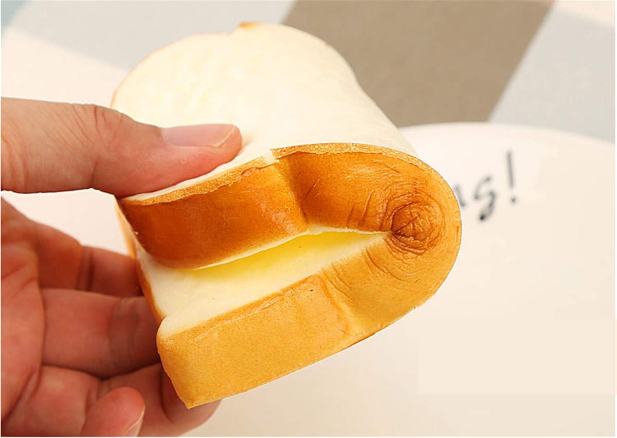 Zzooi Artificial Simulated Sliced Bread - 3PCS Realistic Fake Bread Slices for Home Decor, Photography Props, and Kitchen Display