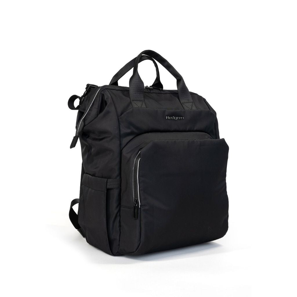 Hedgren Cherub Baby Backpack with Changing Mat - Black | Waterproof Diaper Bag for Travel, Daycare & Outdoor Adventures | Perfect for Parents & Caregivers