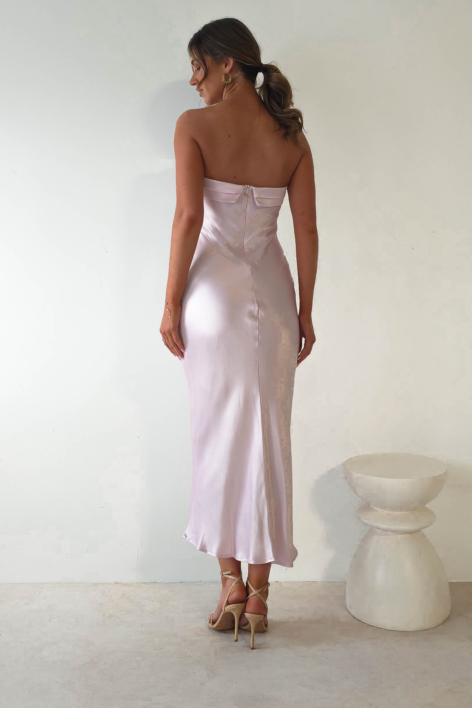Lucia Soft Satin Slip Midi Dress for Women | Elegant Pastel Pink Nightgown & Loungewear | Perfect for Sleepwear, Bridal Party, and Special Occasions