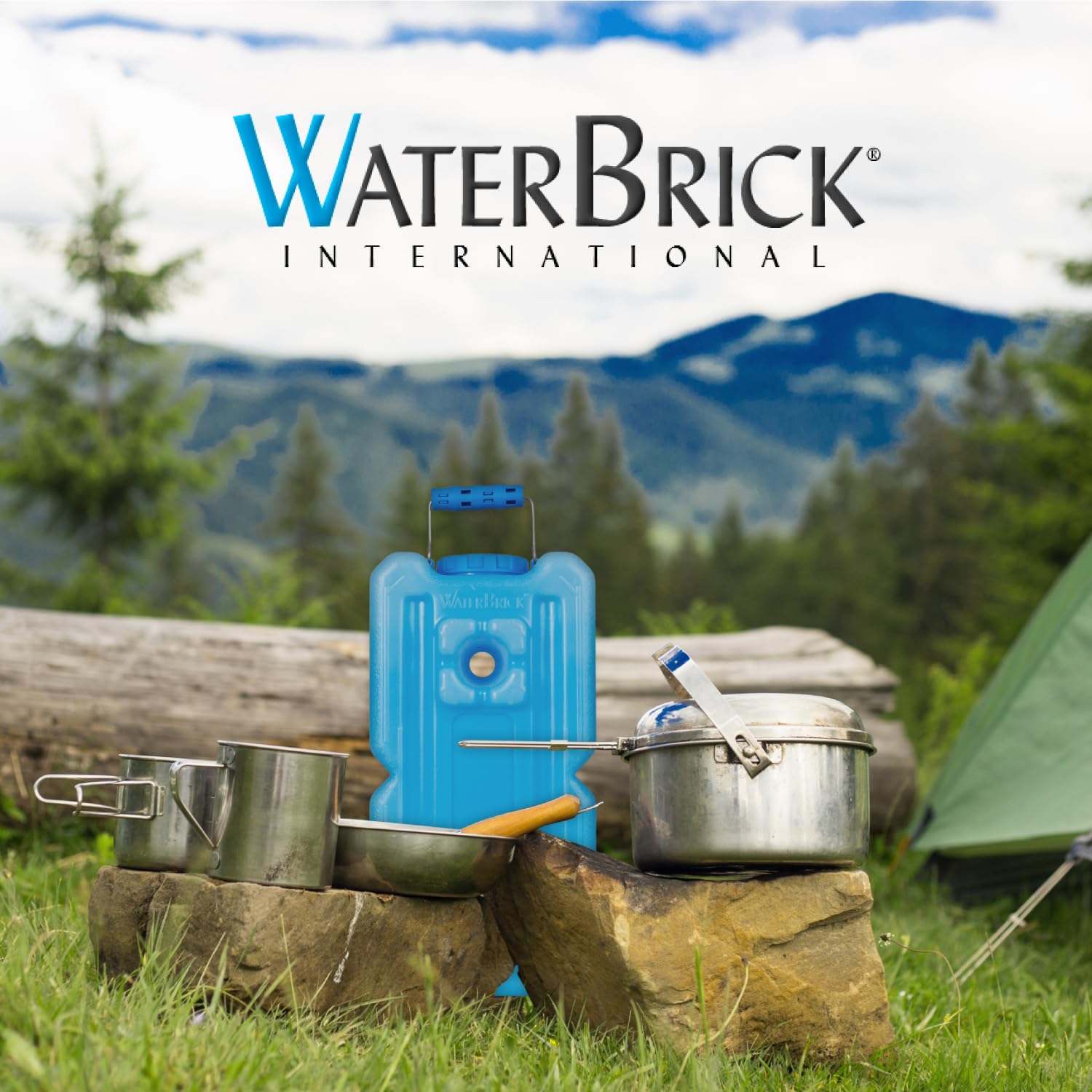 Emergency Water Storage Containers - 8-Pack Stackable 3.5 Gallon BPA-Free Food Grade HDPE Plastic Water Jugs | Portable Water Containers for Camping, Hurricane Preparedness & Home Emergency Kits | STD Blue