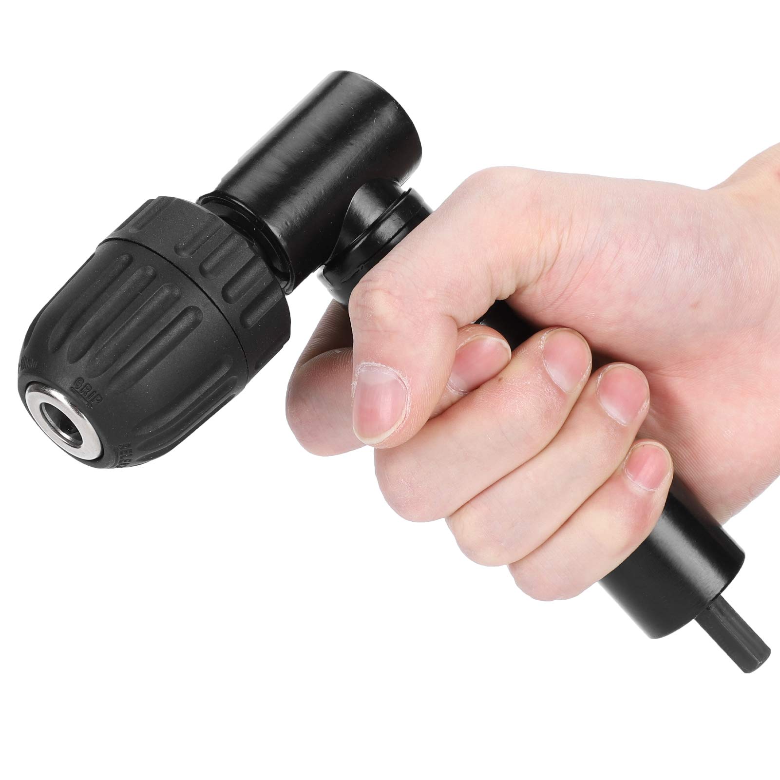90 Degree Right Angle Drill Adapter - Heavy Duty Black Drill Accessory for Standard Drill Bits | Perfect for Tight Spaces & DIY Projects