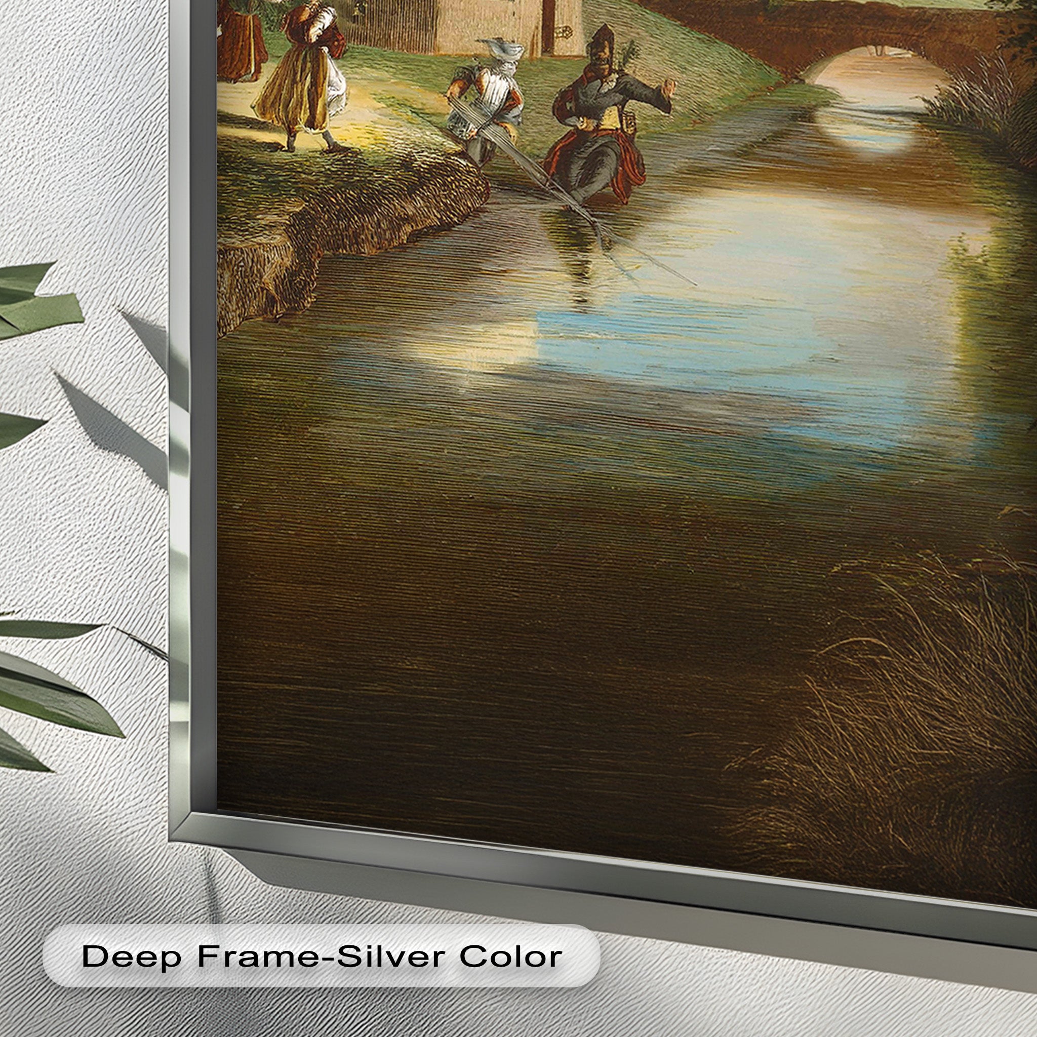 Romantic English Countryside Historic Oil Painting - A Day by the River - Perfect for Home Decor, Living Room Wall Art & Gift Ideas