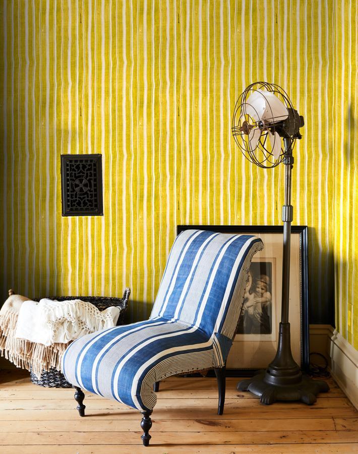 Monroe Street Wallpaper by Chris Benz - Vibrant Yellow Peel & Stick Wallpaper for Living Room, Bedroom, and Home Decor