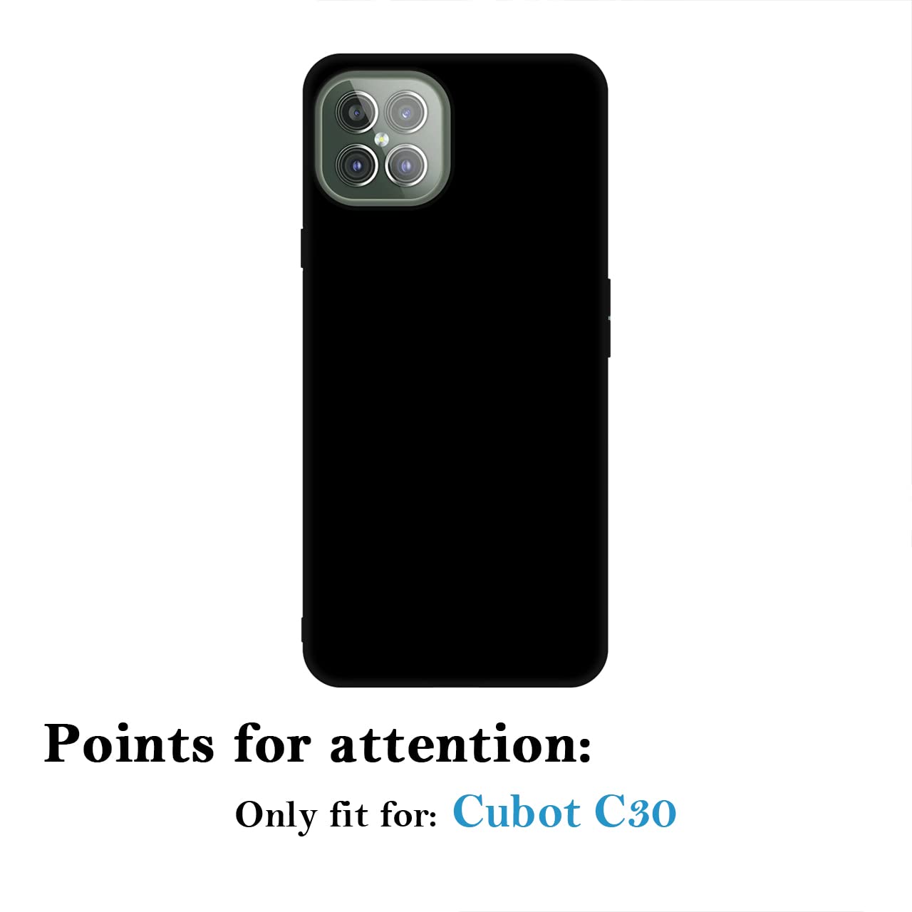 Custom Personalized Photo & Text Name Phone Case for CUBOT C30 - Anti-Scratch Soft TPU Protective Cover (Black) - Perfect for Daily Use, Travel & Gift Giving
