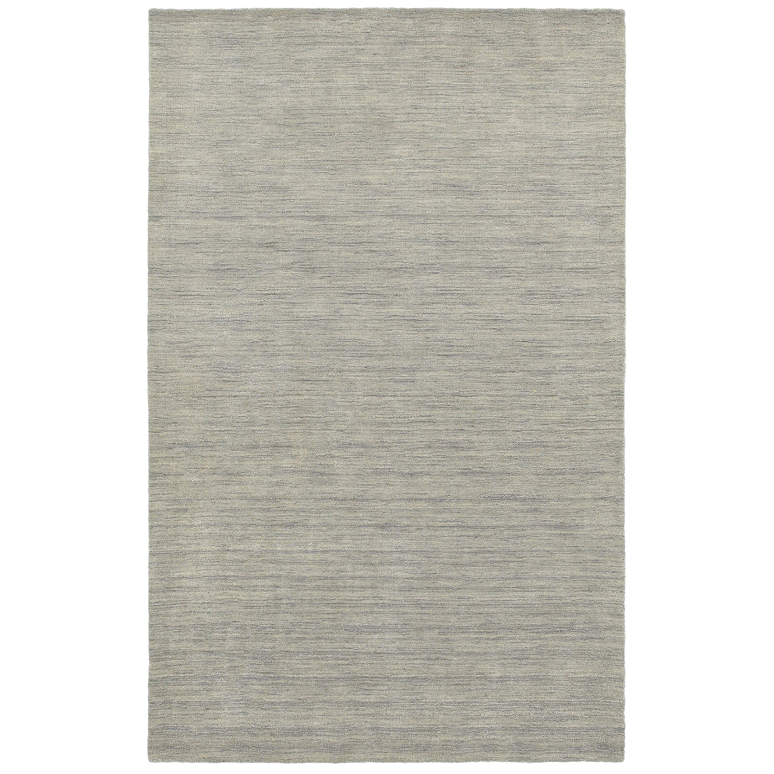 Handmade Idella Casual Solid Grey Area Rug 8x10 Feet - Soft & Durable for Living Room, Bedroom, Office Decor