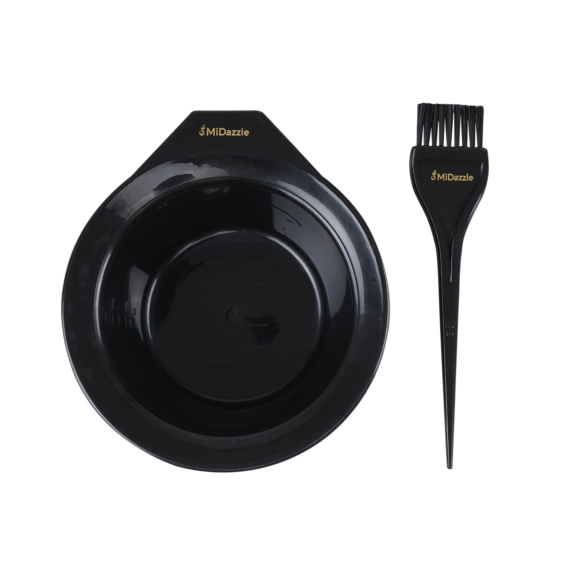 Professional Hair Coloring Brush & Bowl Kit - Omidazzle Midazzle for Salon & Home Use - Perfect for Highlights, Ombre, Root Touch Up & DIY Hair Dyeing (Black)