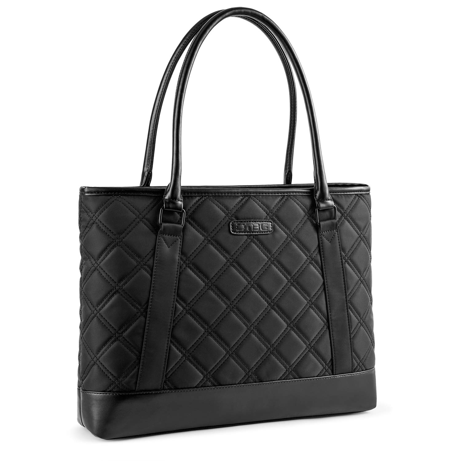 DTBG 15.6 Inch Lightweight Laptop Tote Bag for Women - Waterproof Shoulder Bag Fits 15-15.6 Inch Laptops (Black) - Perfect for Work, Travel & College Commute