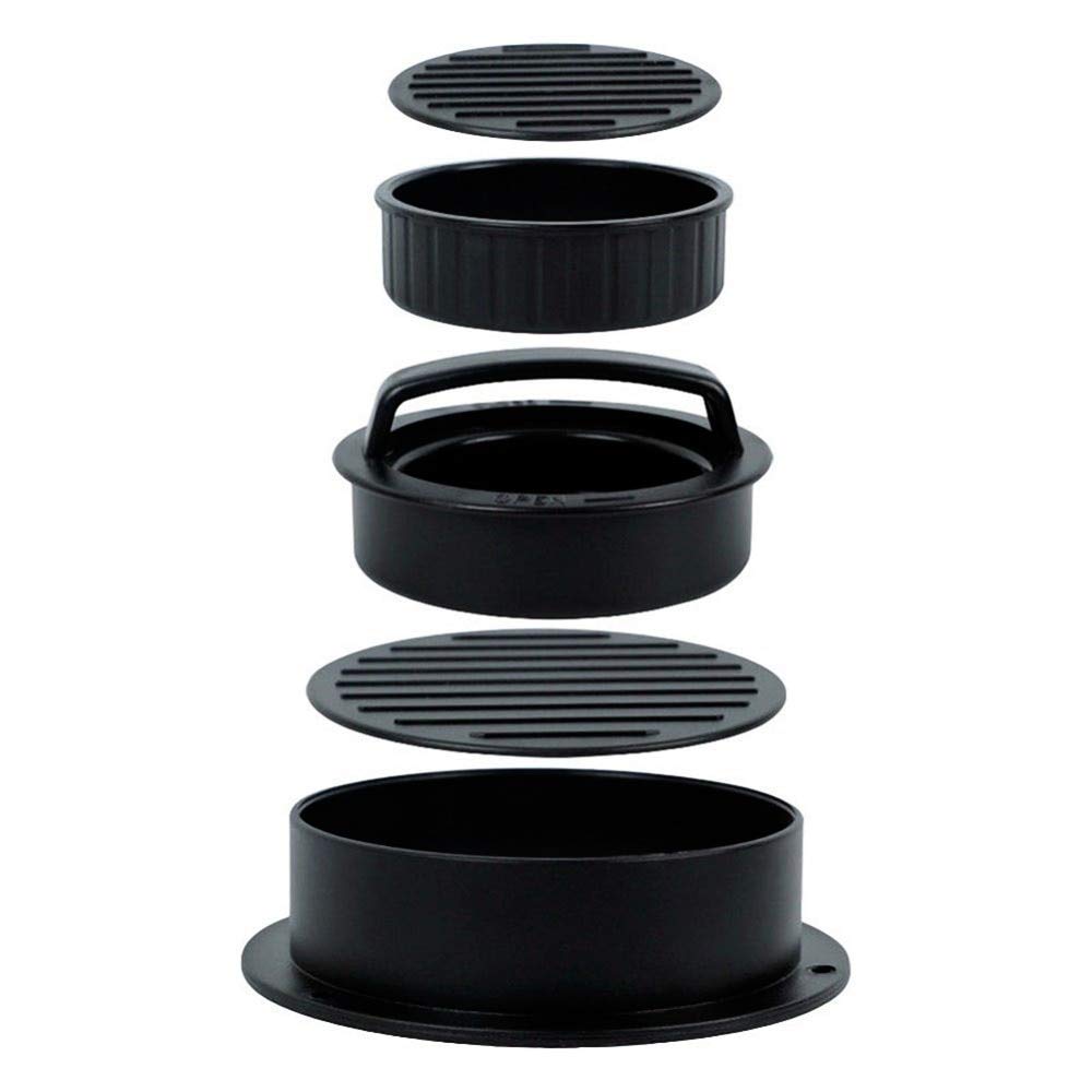 5-Piece Non-Stick Burger Press Set - Professional Hamburger Patty Maker & Stuffed Burger Mold for DIY Meat Preparation | Perfect for BBQ, Home Cooking & Restaurant Kitchen Accessories
