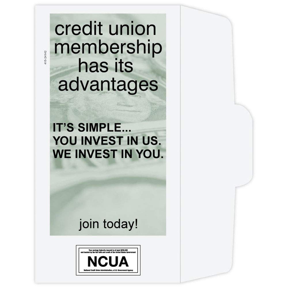 Drive Up Envelopes for Credit Union Members - 500 Money Deposit Envelopes per Box - Secure Cash & Check Storage - Perfect for Bank Deposits, CU Transactions & Financial Organization