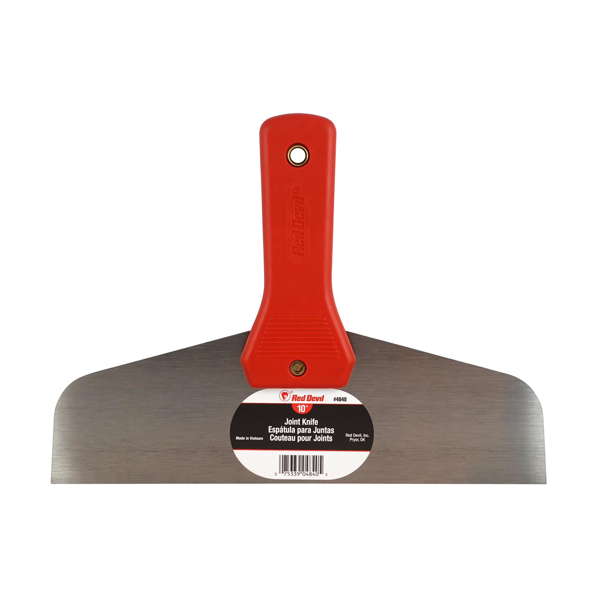 Red Devil 4840 10-Inch Professional Taping Knife for Drywall, Multi-Purpose Scraper Tool - Perfect for Home Renovation, Painting, and DIY Projects