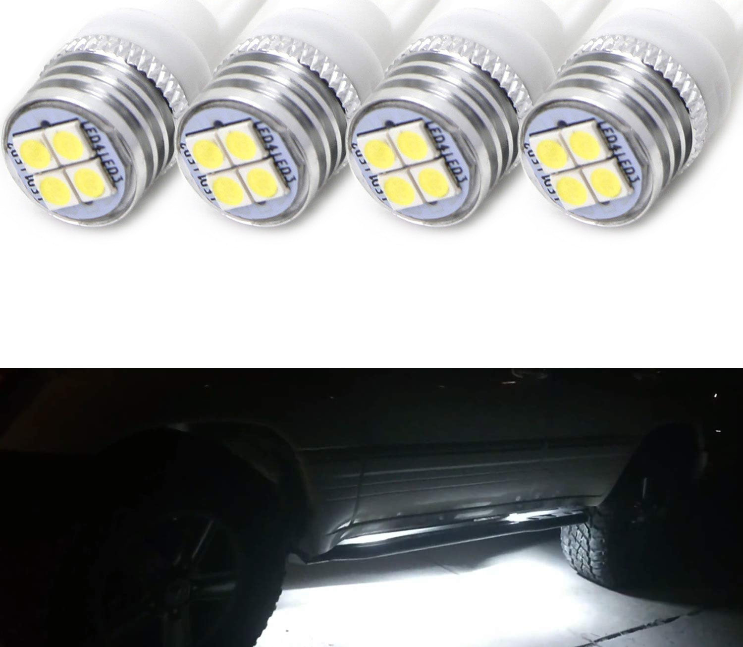 02+ Lexus GX Full LED Under Car Running Board Courtesy Light Conversion Kit - Waterproof, Easy Installation for Off-Road & Night Driving Safety