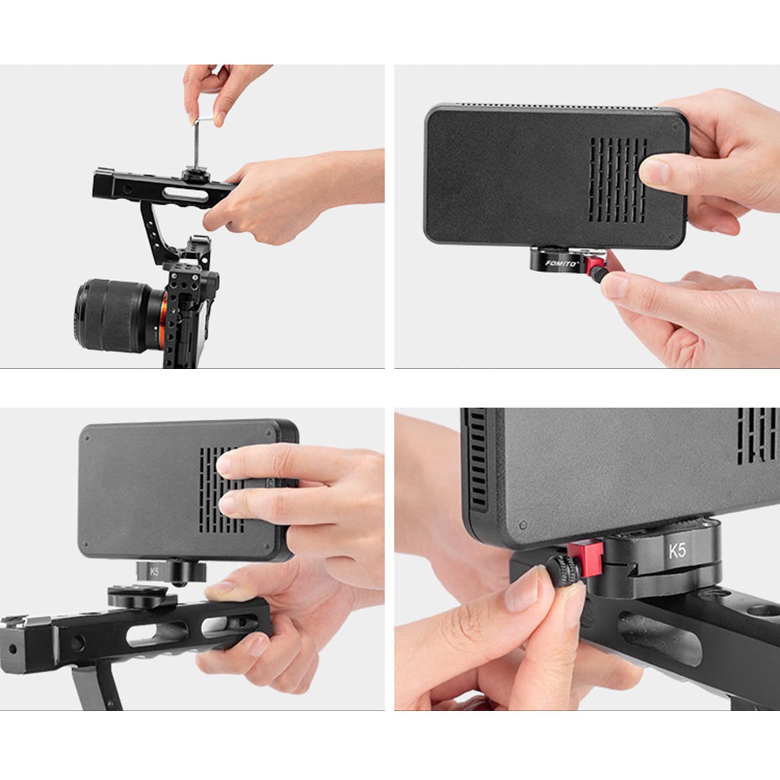 **Quick Release Plate Clamp for Camera Stabilizers & Tripods - Gimbal Lock Mount Base Adapter for DSLR, Camcorders - Perfect for Vlogging, Filmmaking & Photography**
