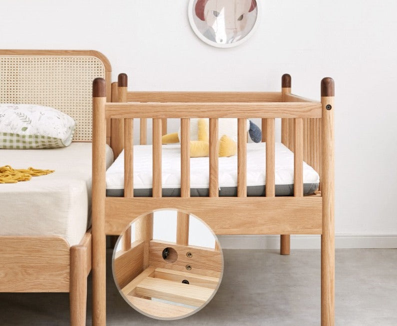 Premium Solid Oak Wood Toddler Bed – Sturdy & Safe for Kids | Perfect for Nursery, Bedroom & Daycare Use