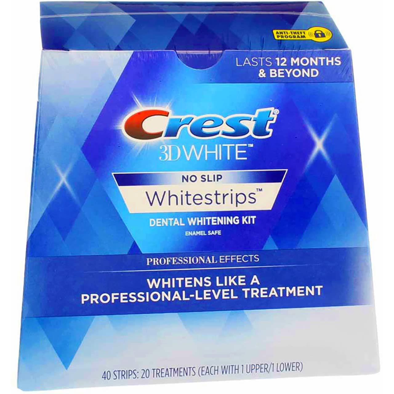 Crest 3D White Professional Teeth Whitening Strips Kit - 20 Treatments (Pack of 3) | Enamel Safe, No Slip Technology for Brighter Smile | Perfect for Weddings, Job Interviews & Special Occasions