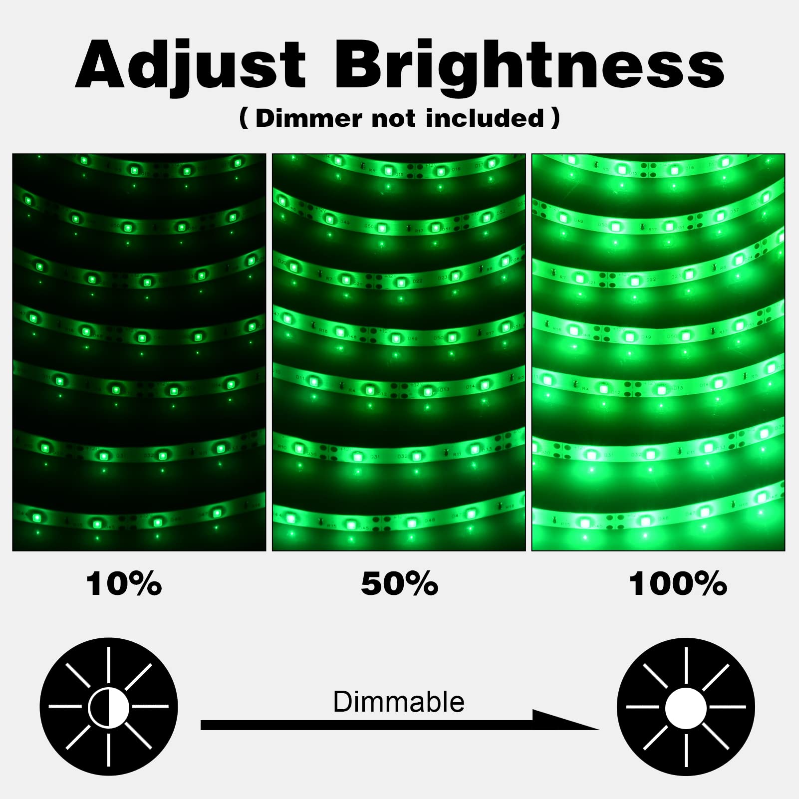 iNextStation 12V Green LED Strip Lights - 16.4ft/5M Flexible Waterproof 300 SMD2835 LED Rope Light - Cuttable LED Tape for Bedroom, Outdoor, Indoor Decor (Power Adapter Not Included) - Perfect for Home Lighting, Party Decor, Christmas Lights, and DIY Projects