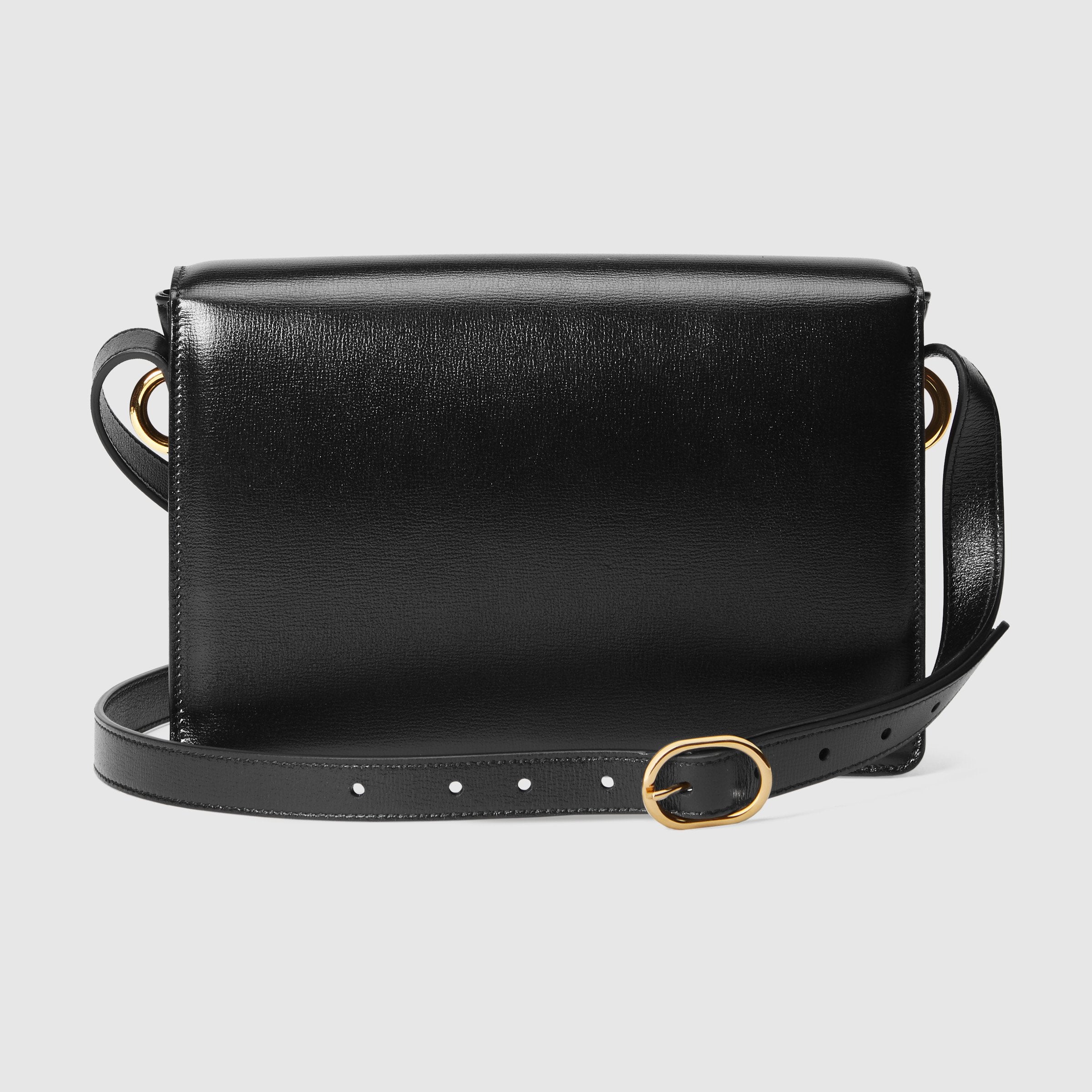 Gucci Small Leather Shoulder Bag for Women - Black Crossbody Purse | Perfect for Work, Travel & Evening Out