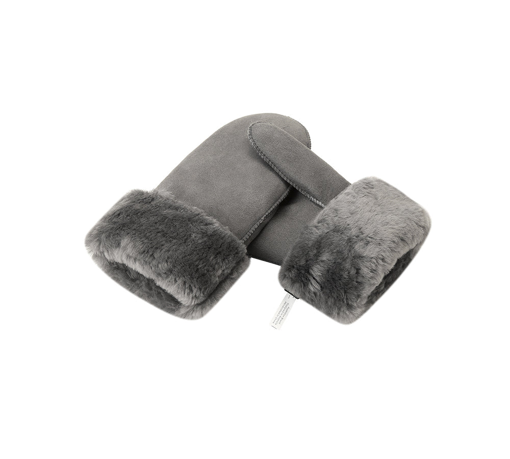 Australian Shepherd® Fluffy Sheepskin Wool Mittens - Warm Winter Gloves for Men & Women - Cozy Hand Protection for Cold Weather, Outdoor Activities, and Snow Sports