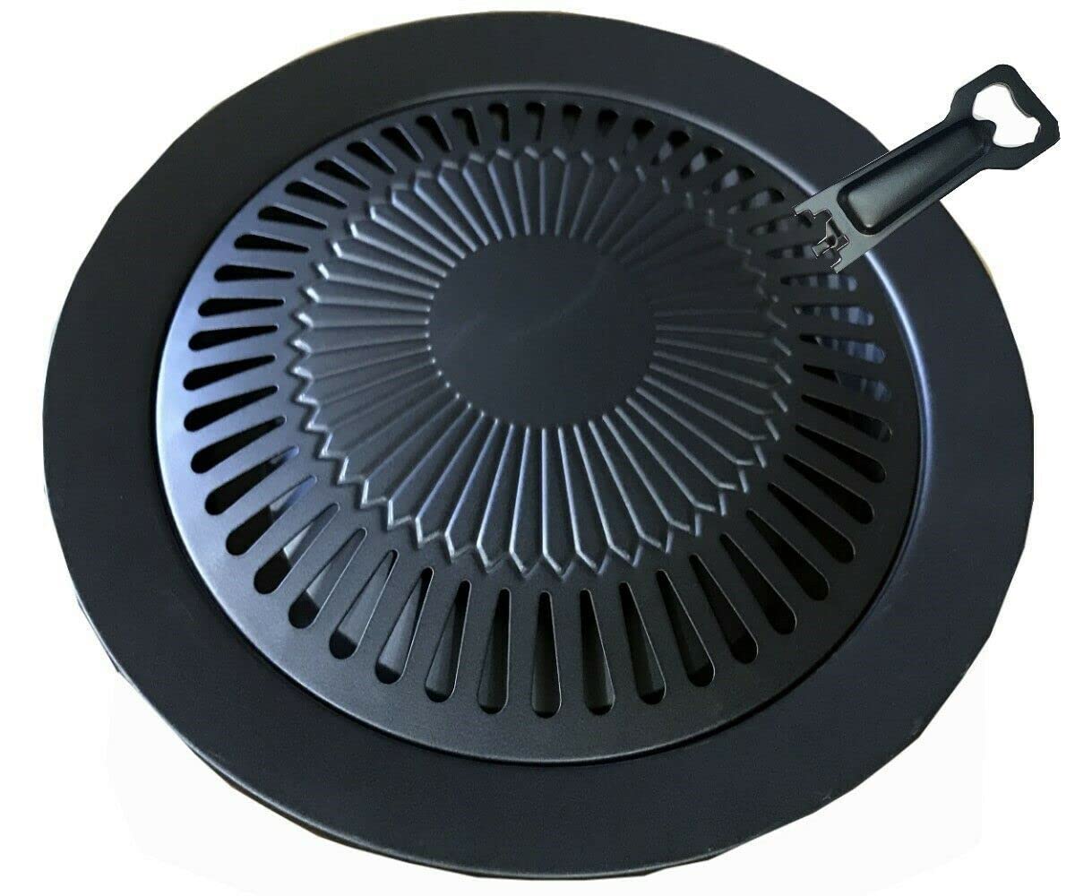 32cm Non-Stick Grill Pan for Gas Stove - BBQ & Camping Accessory