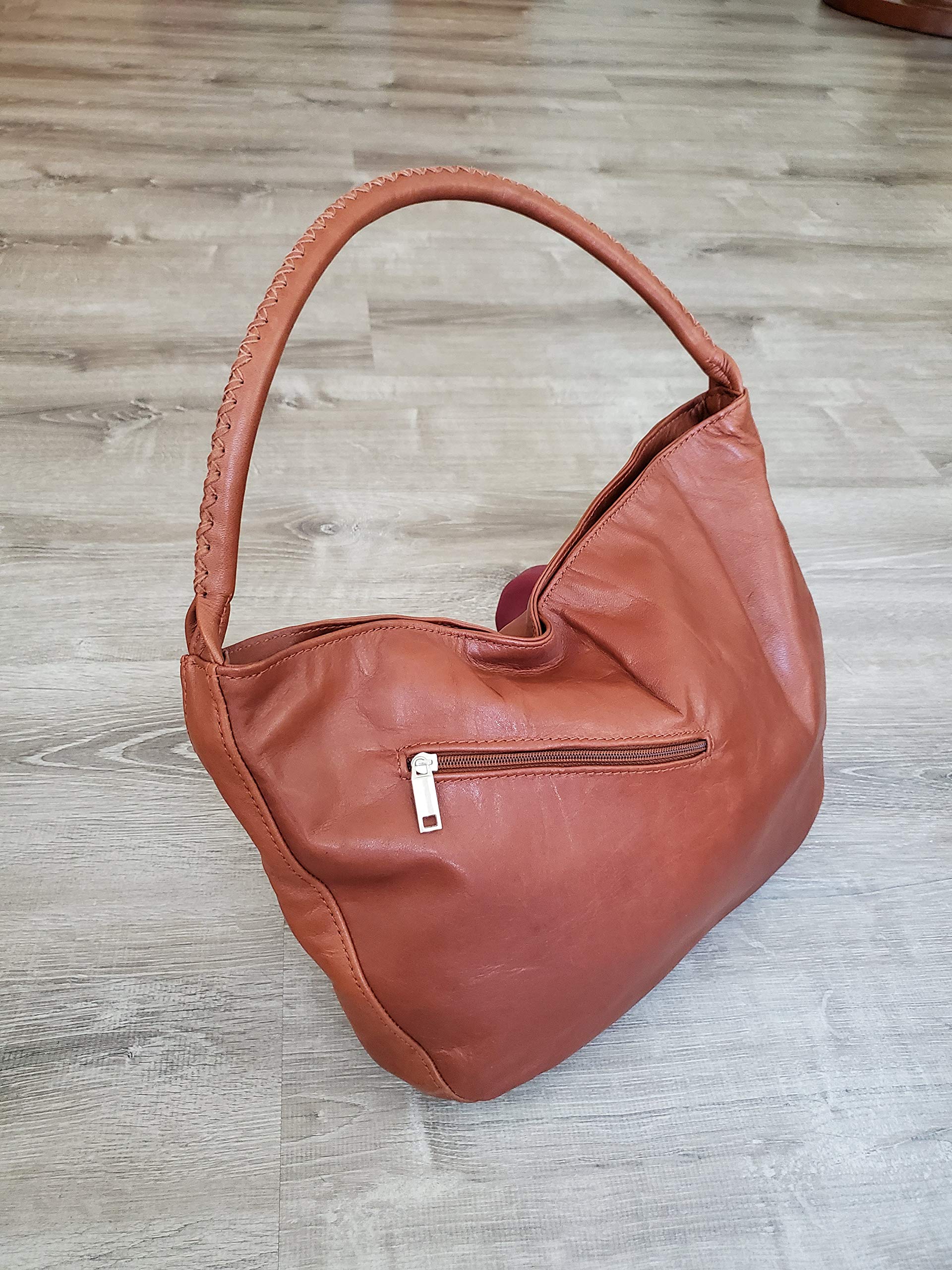 Fgalaze Brown Leather Hobo Bag - Stylish Casual Everyday Shoulder Handbag with Boho Chic Design for Women | Perfect for Work, Travel & Shopping (Sofia)