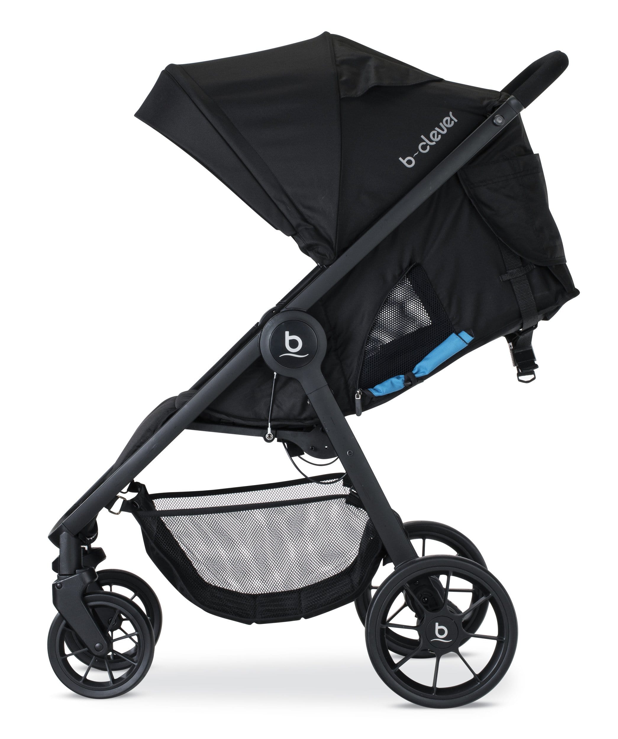 Britax B-Clever Lightweight Stroller with Cool Flow Teal Fabric - Compact Fold, Smooth Ride for Urban Parents & Travel | Perfect for City Walks, Shopping & Air Travel