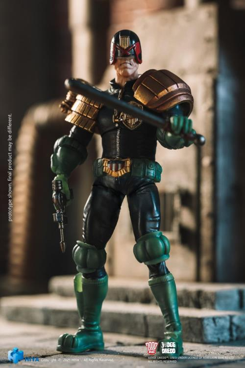 1/18 HIYA 4-Inch Action Figure - Exquisite Mini Series Judge Dredd Collectible Toy for Display & Play | Perfect for Collectors & Comic Book Fans