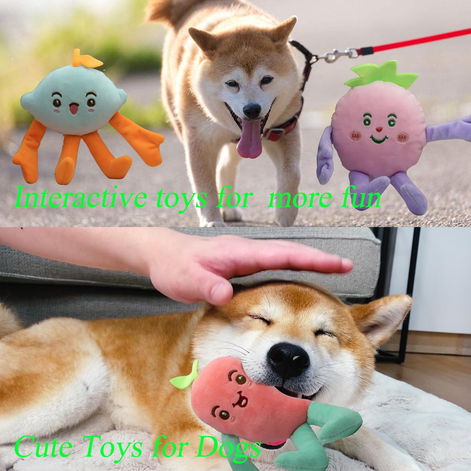 13 Pack Cute Carrot-Shaped Squeaky Dog Toys for Small Dogs & Puppies - Perfect for Chewing, Fetching, and Interactive Playtime