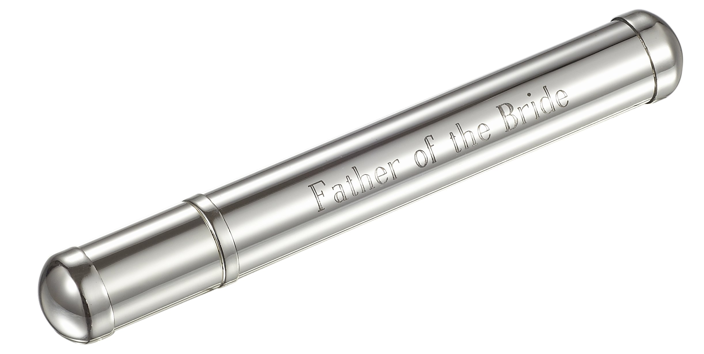 Premium Stainless Steel Cigar Tube for Grooms & Fathers - Elegant Wedding Gift, Engraving Option - Perfect for Weddings, Anniversaries & Special Occasions