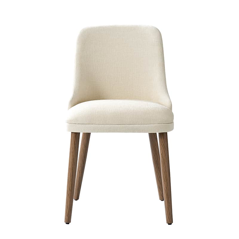 Zara Dining Chairs Set of 2/4/6 - Modern Curved Backrest with Natural Wood Legs & Plush Cushion - Perfect for Kitchen, Dining Room, or Breakfast Nook