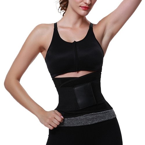 Premium Waist Trainer Belt for Men & Women - Tummy Control, Gym & Fitness Waist Trimmer - Black XXL - Ideal for Workouts, Weight Loss & Body Shaping