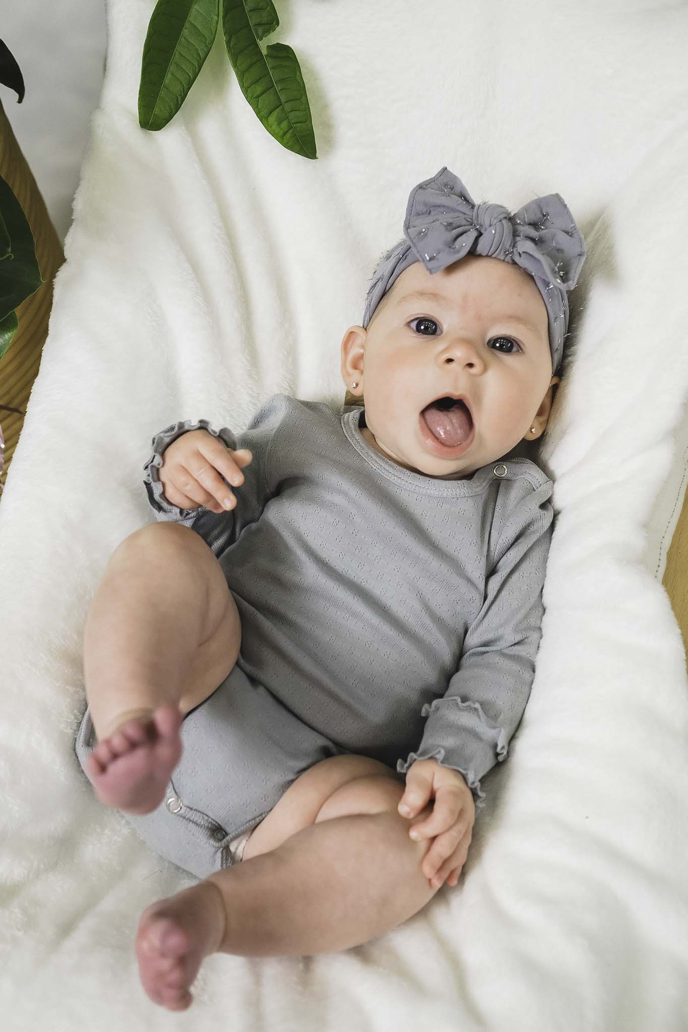 Jasmin Blue Pointelle Baby Onesie for Girls - Soft & Comfortable Newborn Bodysuit for Everyday Wear, Sleep & Playtime