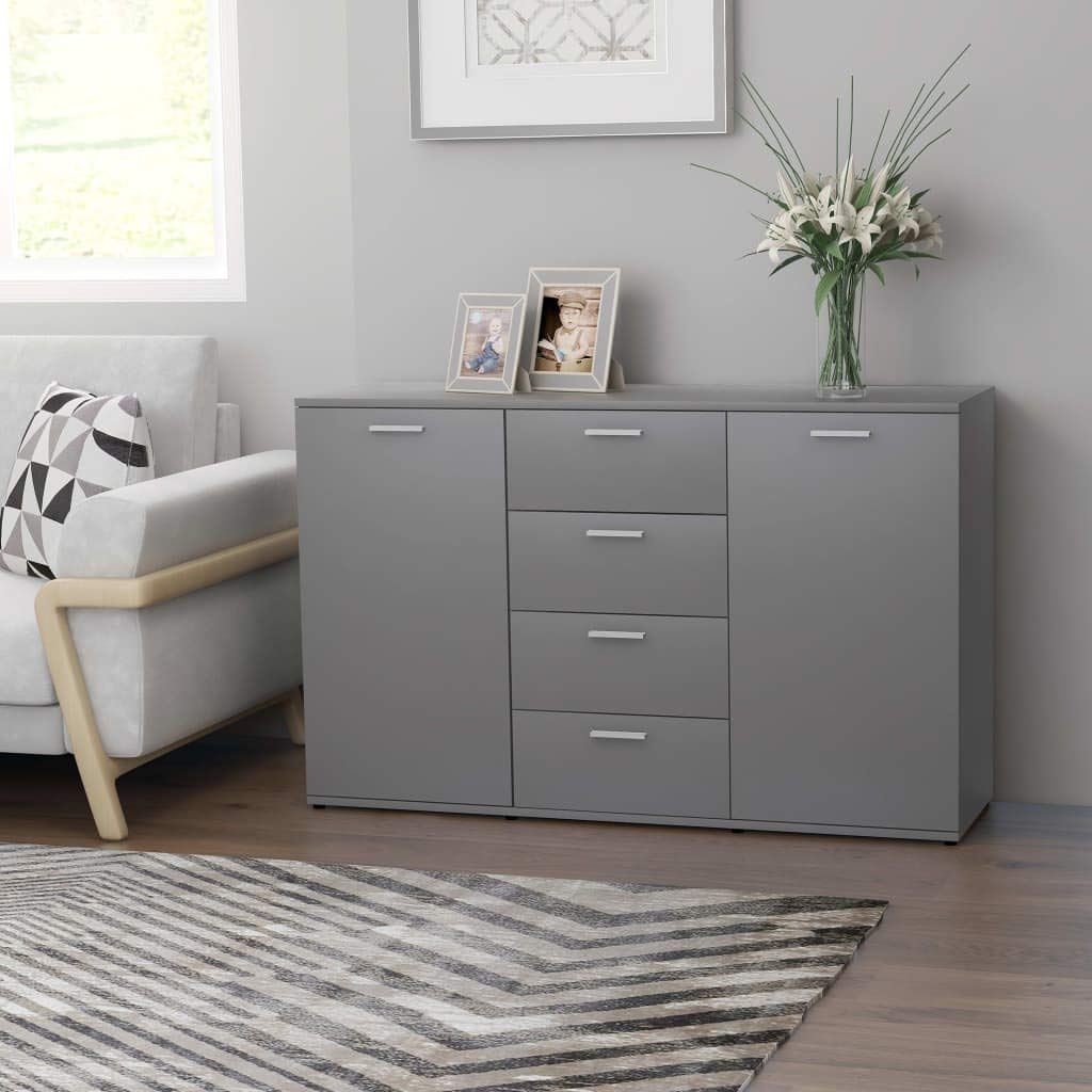 vidaXL 47.2 Inch Buffet Sideboard with 4 Drawers & 2 Doors - Kitchen Dining Room Storage Cabinet, Entryway Console Table, Display Stand - Perfect for Dining Room Organization & Entryway Decor