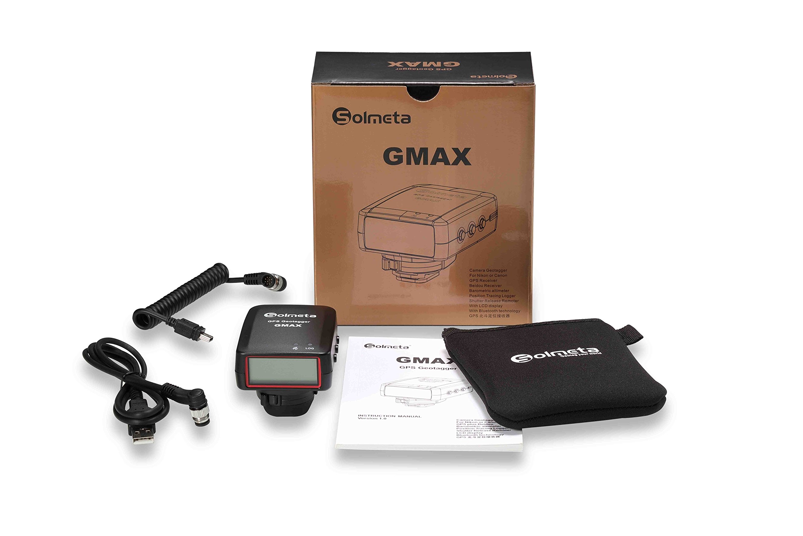 Solmeta GMAX-EOS2 GPS Geotagger with Bluetooth Shutter Control - Compatible with Canon GP-E2, EOS DSLR, Rebel, R & RP Mirrorless Cameras - Perfect for Travel Photography, Geotagging & Remote Shooting