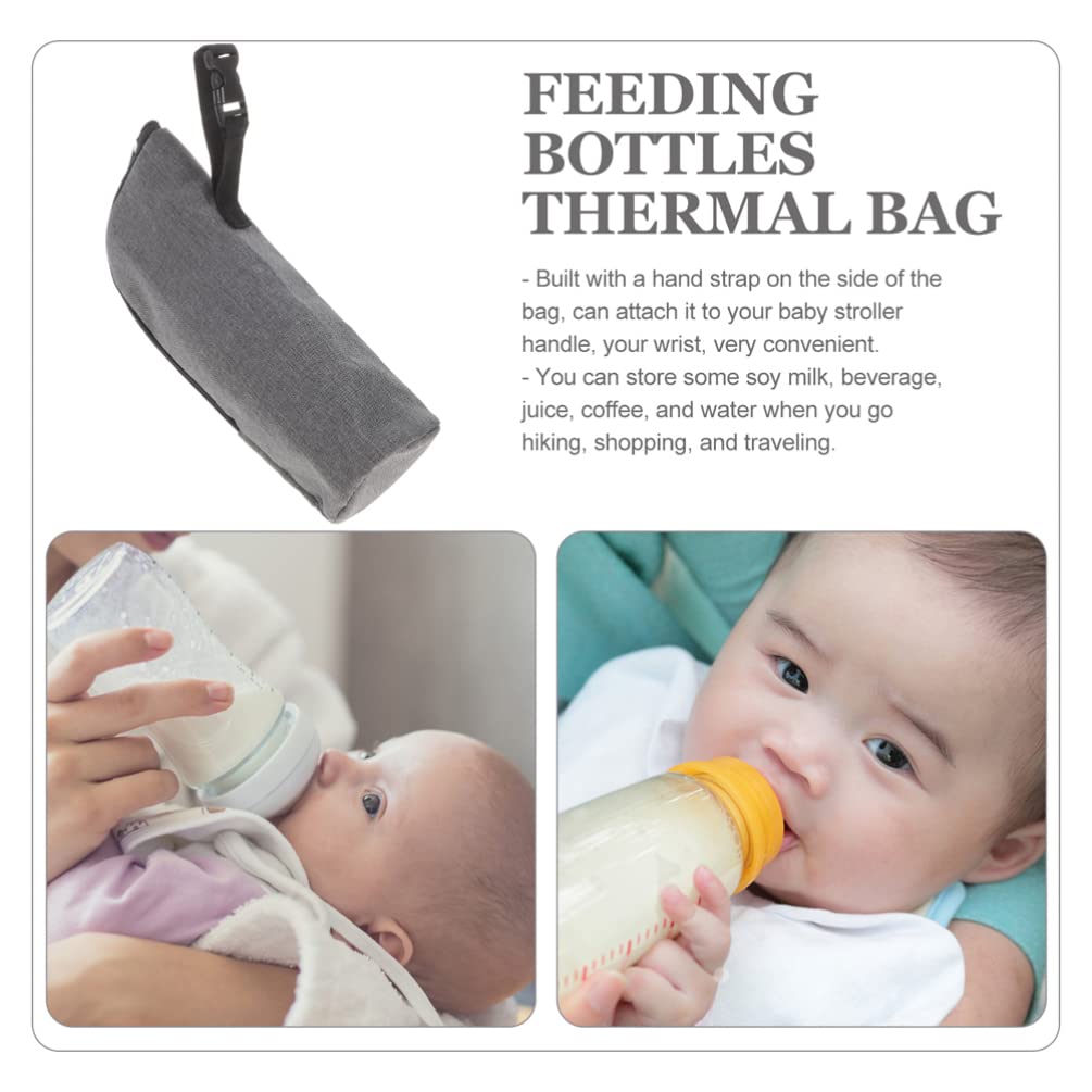 Toddmomy 2-Pack Insulated Baby Bottle Bags - Thermal Breast Milk Storage & Feeding Bottle Holder with Hanging Buckle - Portable Insulated Pouch for Newborns & Toddlers - Perfect for Stroller, Travel & On-the-Go Parents