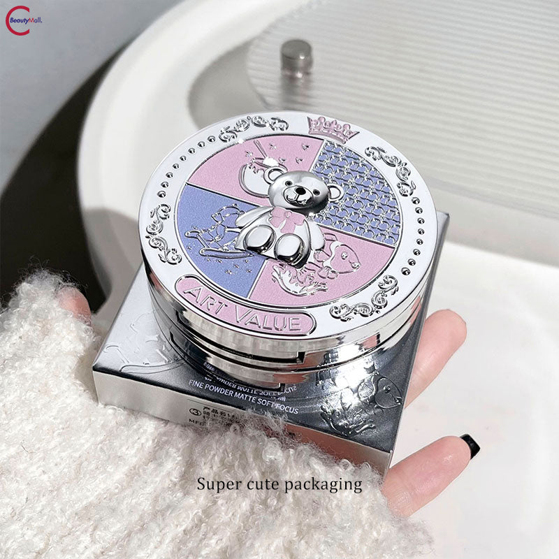 ART VALUE Bear Knight Soft Focus Powder - Translucent Setting Powder for Flawless Makeup Finish | Perfect for Daily Wear & Photo Shoots