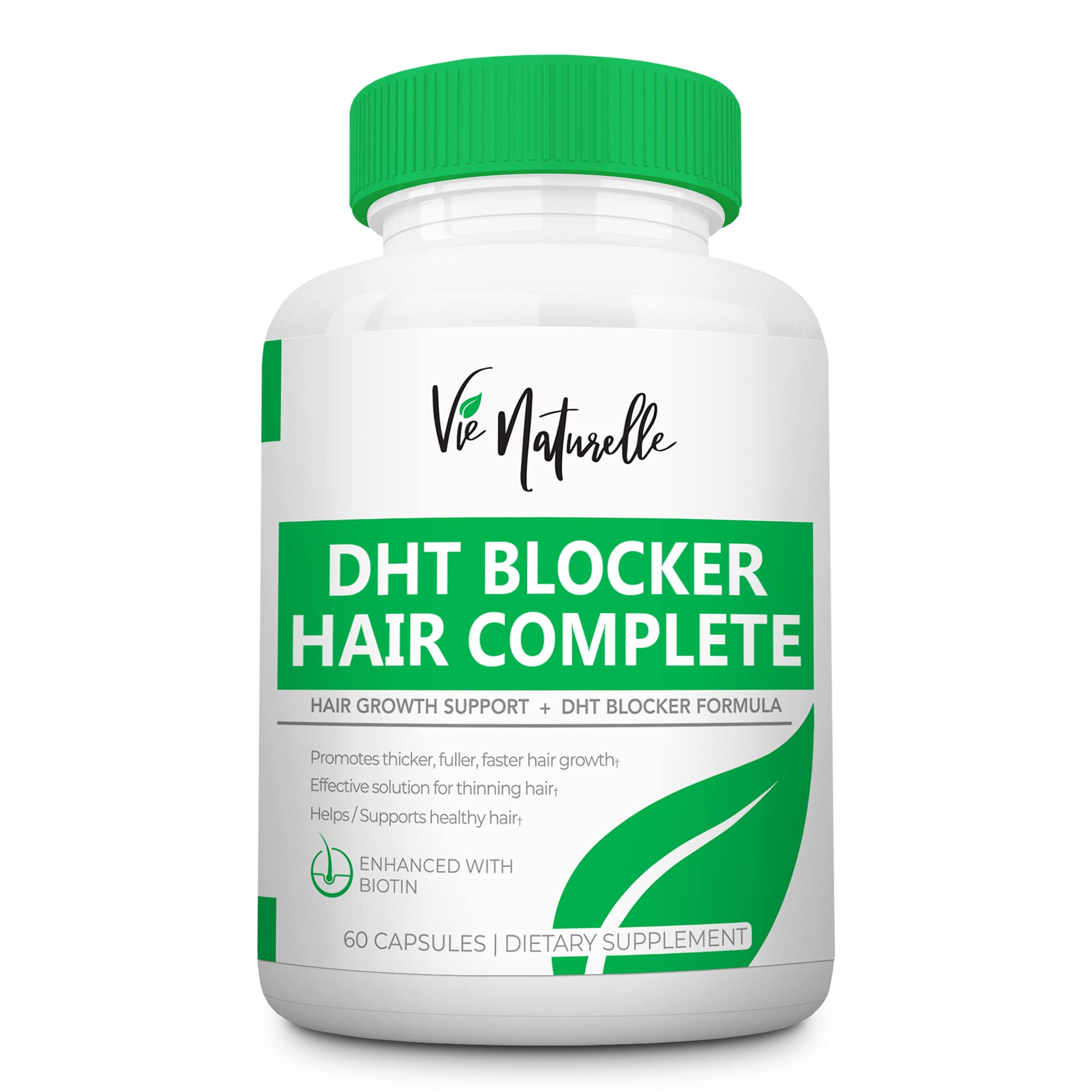 DHT Blocker Supplement for Hair Growth - Hair Loss Treatment Pills with Saw Palmetto for Women & Men - Hair Regrowth Vitamins & DHT Inhibitor | Supports Thicker, Healthier Hair for Daily Use & Styling