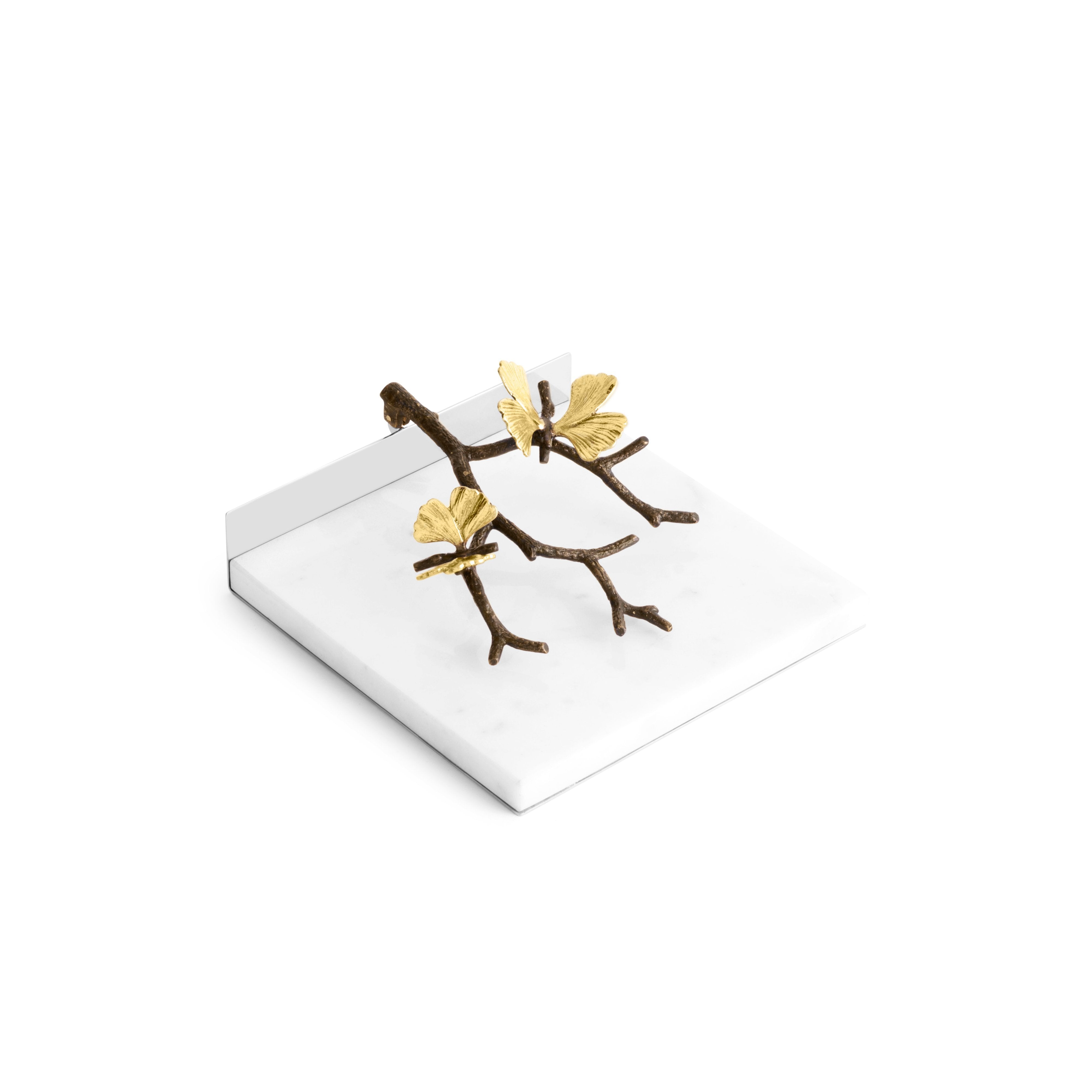 Elegant Butterfly Ginkgo Napkin Holder - Stainless Steel Tableware Organizer for Dining, Kitchen, and Party Decor