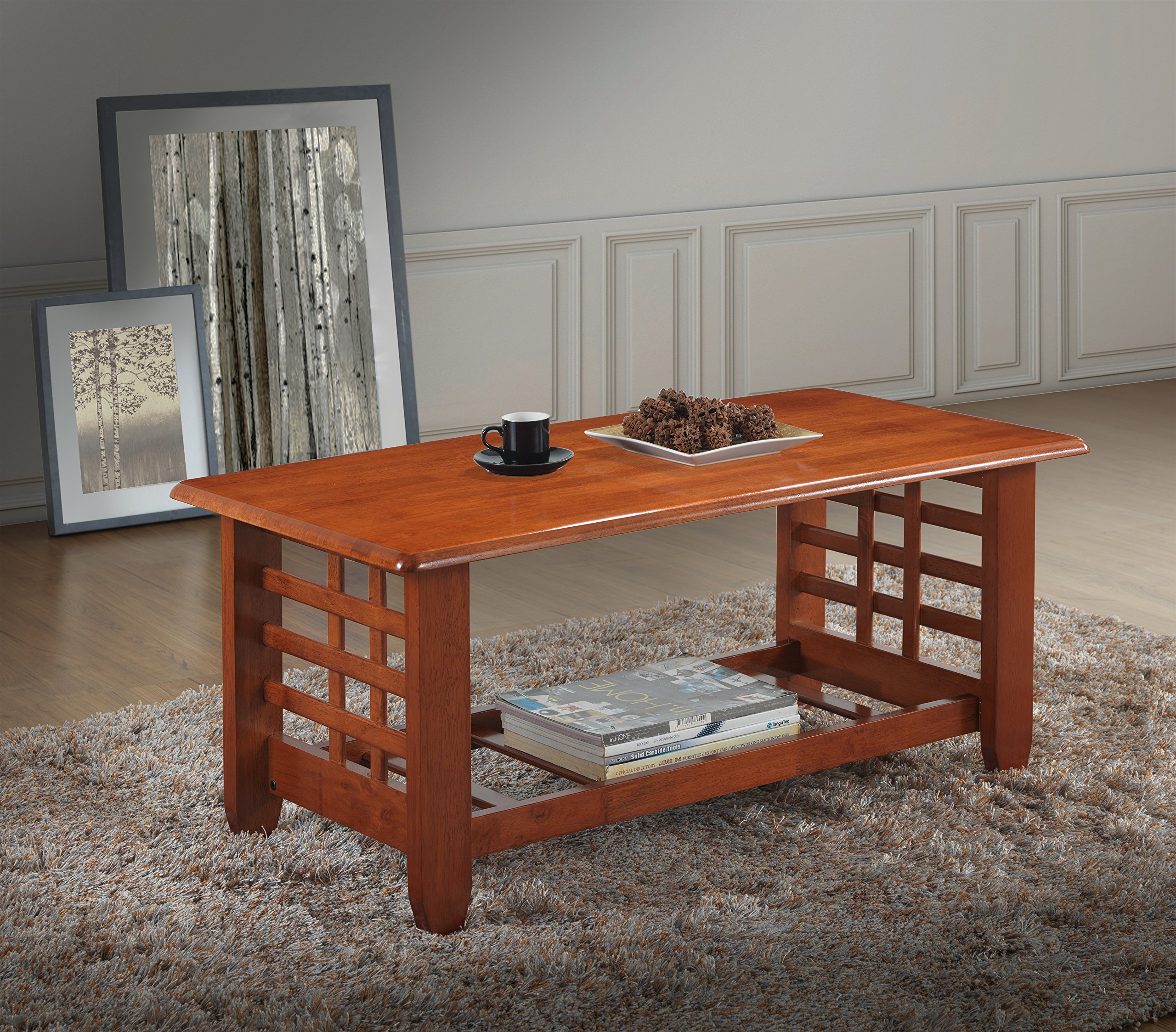 Baxton Studio 424-6893-AMZ Modern Brown Coffee Table - Stylish Living Room Furniture for Home Decor & Entertaining