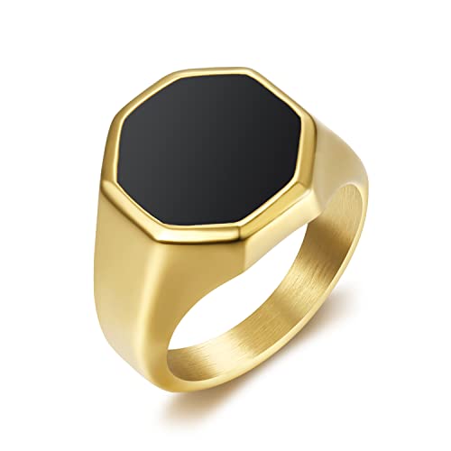 Gold Octagonal Ring