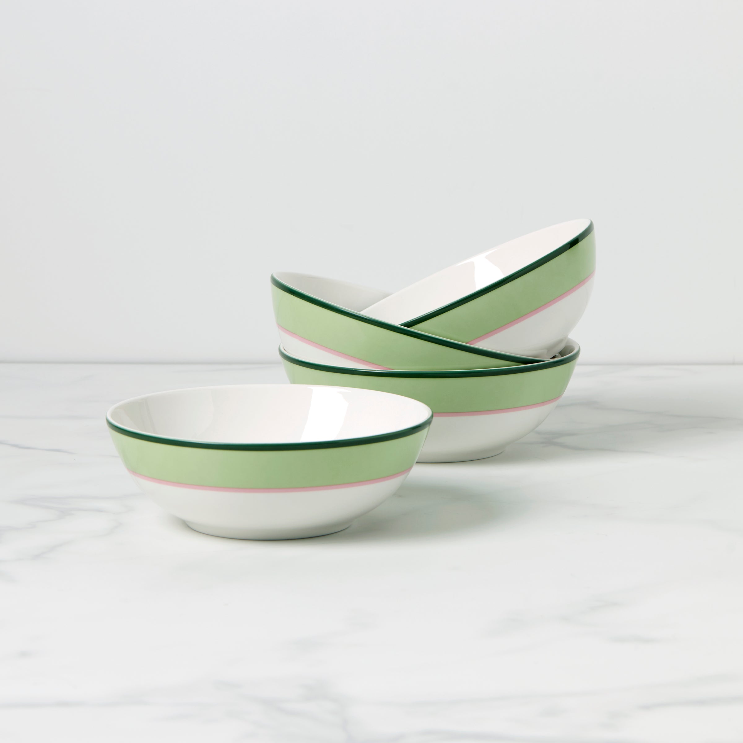 Make It Pop All Purpose Bowls Set of 4 - Green & Pink Mixing Bowls for Kitchen, Serving, Baking & Food Prep | Durable Melamine Dishware for Home, Parties & Everyday Use
