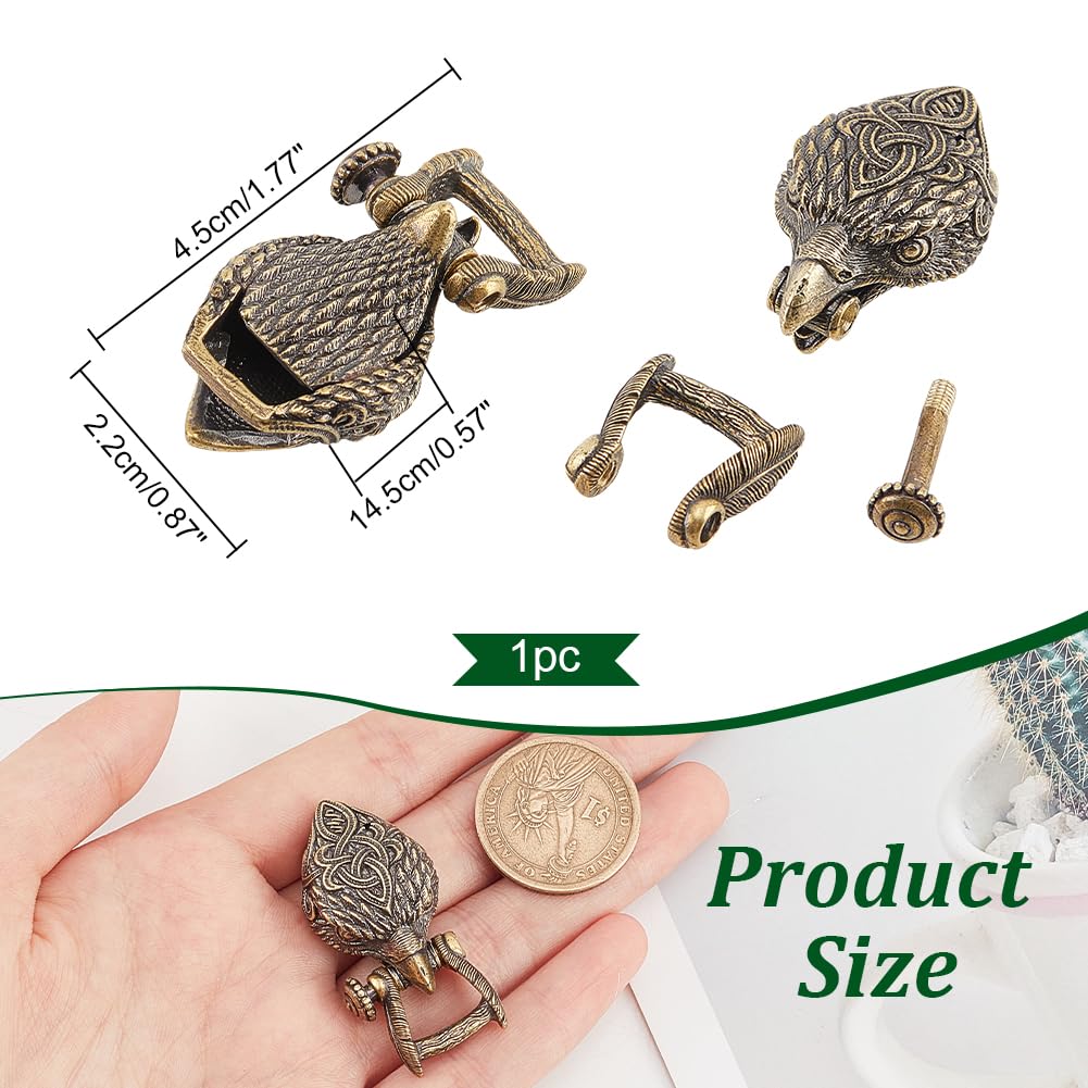 Antique Bronze Brass Paracord Buckles - Eagle Parachute Cord Tool Lanyard Beads for EDC Charms, Pendants & Bracelet Crafts | Survival Gear, Outdoor Accessories & DIY Jewelry Making Supplies