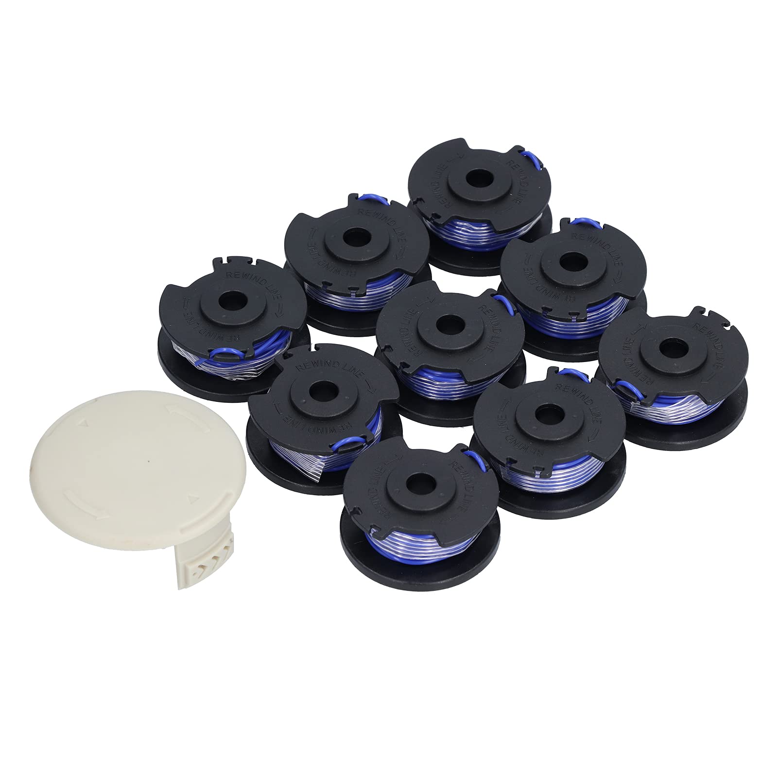 9PCS Labor-Saving ABS Trimmer Spool for 18V/24V/40V Lawn Mower - Compatible Weed Eater Replacement for Agriculture, Outdoor & Garden Use (Perfect for Lawn Care, Landscaping & Yard Maintenance)