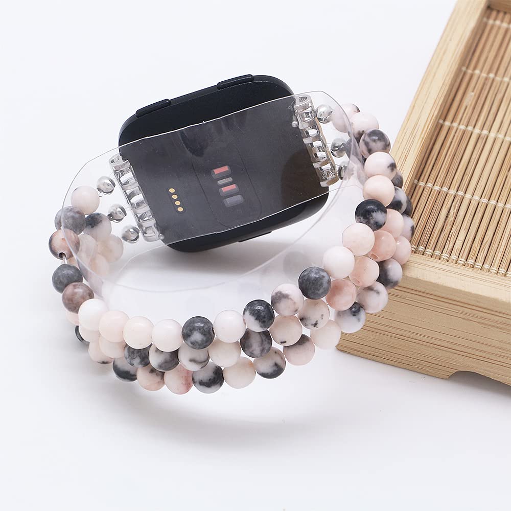C&L Accessories Fashion Wristband Compatible with Fitbit Versa 2/Versa/Versa Lite - Soft Silicone Replacement Band for Women & Men - Perfect for Workouts, Running & Daily Wear