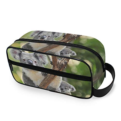 Waterproof Cosmetic Bag with Cute Koala Design - Portable Makeup Organizer for Travel, Toiletries & Makeup Brushes | Perfect for Daily Use, Vacation & Gym Essentials