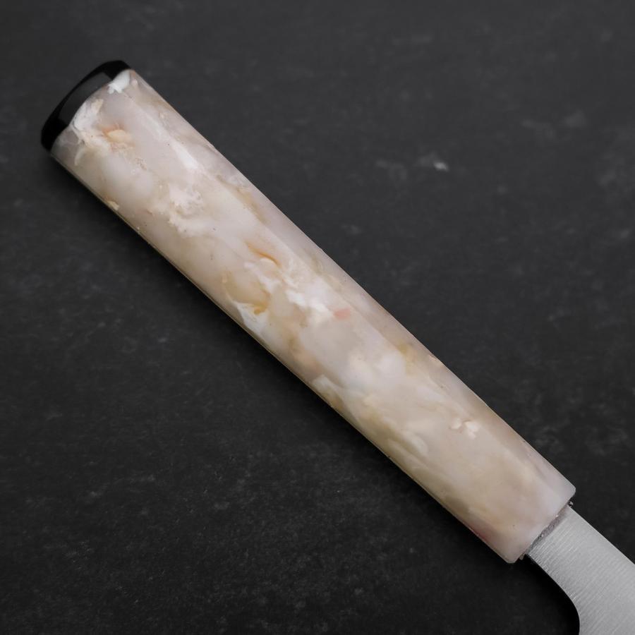 Premium Santoku Knife 165mm - AUS 8 Stainless Steel with Polished Ocean White Handle - Perfect for Sushi, Vegetables & Precision Kitchen Tasks