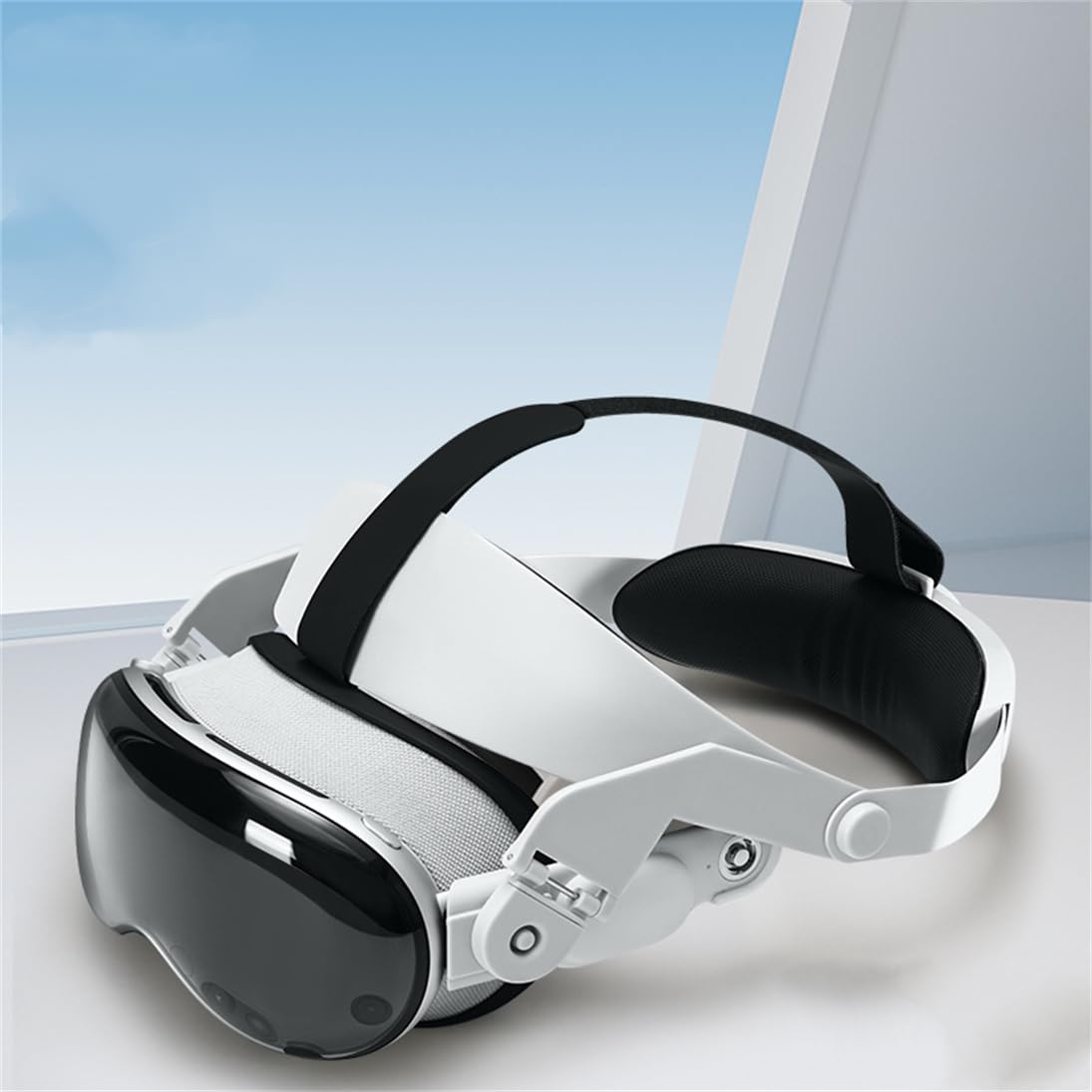 Adjustable Ergonomic Head Strap for Vision Pro - Lightweight VR Headset Brace for Comfort & Stress Relief - Perfect for Gaming, Movies & Virtual Meetings