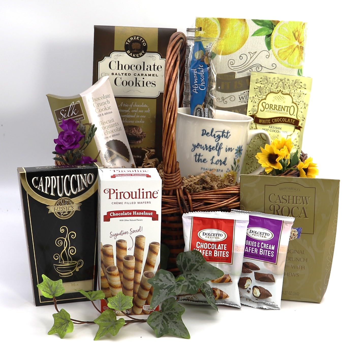Christian Heart Gift Basket - Thoughtful Religious Gift Box for Holidays, Baptism & Church Events - Perfect for Easter, Christmas & Sympathy Gifts